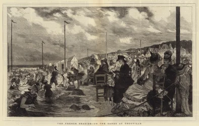 Die französische Küste, am Strand von Trouville